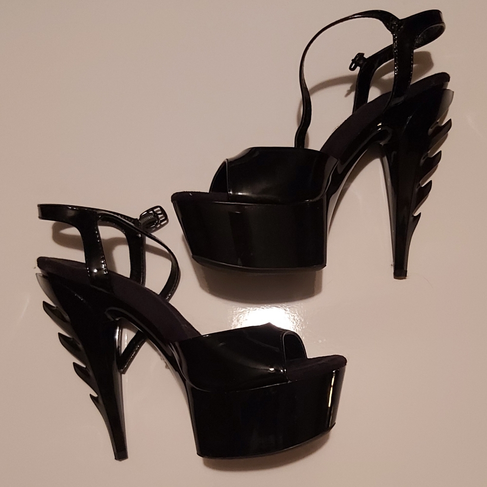 BNIB Highest Heel Black Flame Platform - Picture 2 of 3